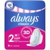 Always Classic Super, 9 шт., Олвейс, Прокладки гігієнічні з крильцями, 5 крапель