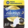 Always Ultra Secure Night Extra, 32 шт., Олвейс, Гігієнічні прокладки з крильцями Нічні екстра захист, 8 крапель