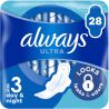 Always Ultra Day&Night, 28 шт., Олвейс, Гігієнічні прокладки День-Ніч, з крильцями, 5 крапель