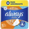 Always Ultra Normal, 56 шт., Олвейс, Гігієнічні прокладки з крильцями, 4 краплі