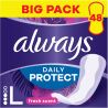 Always Daily Protect Long, 48 шт., Олвейс, Ежедневные прокладки Свежий аромат, удлиненные