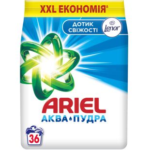 Ariel, 5,4 кг, Стиральный порошок для белой одежды Прикосновение свежести, Ариэль Аква-Пудра