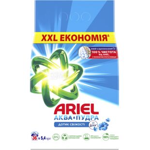 Ariel, 5,4 кг, Пральний порошок для білого одягу Дотик свіжості, Аріель Аква-Пудра