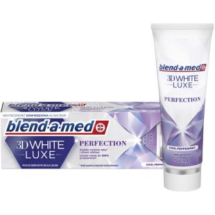 Blend-a-med 3D White Luxe, 75 мл, Бленд-а-Мед, Зубная паста отбеливающая Совершенство 