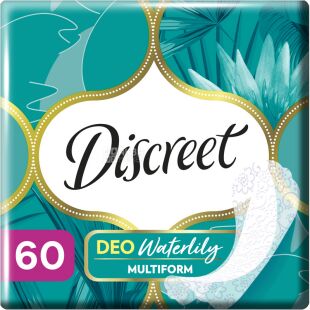 Discreet DeoWaterlilly Multiform, 60 шт., Дискрит, Прокладки ежедневные, Мультиформа 