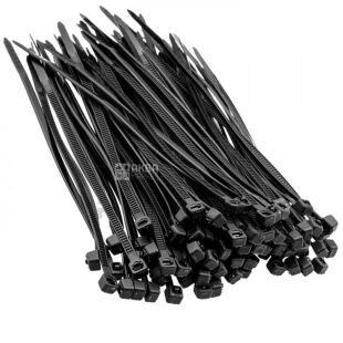 Lemanso, 100x2,5мм Кабельні стяжки Лемансо, чорні, 100 шт. 