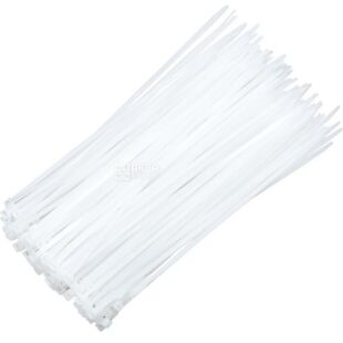 Lemanso, 300x3,5мм Кабельні стяжки Лемансо, білі 100 шт. 