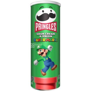 Pringles Sour cream & onion, 165 г, Чипси картопляні, Принглс сметана та цибуля, тубус