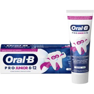 Oral-B Pro Junior, 75 мл, Орал-Би, Зубная паста для детей, с мятным вкусом, с 6 до 12 лет