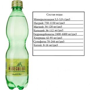 Nabeghlavi, 0,5 л, Набеглаві, Вода мінеральна сильногазована, ПЕТ