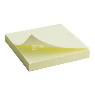 Axent, 100 листов, Акцент, Бумага для заметок, желтая, проклеенная, 75х75