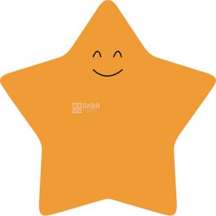 Axent, 50 листов, Акцент, Бумага для заметок Звезда, оранжевая, проклеенная, 70х70