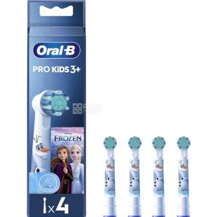 Oral-B Kids, 4 шт., Орал-Бі, Насадки для дитячої електричної зубної щітки, Крижане серце