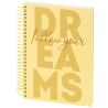 Axent Dreams, 120 листов, Акцент, Блокнот на спирали в пластиковой обложке, А5, клетка, желтый