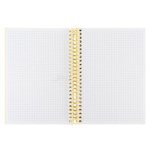 Axent Dreams, 120 аркушів, Акцент, Блокнот на спіралі в пластиковій обкладинці, А5, клітинка, жовтий