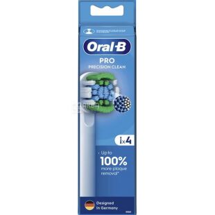 Oral-B Pro Precision Clean, 4 шт., Орал-Бі, Насадки для електричної зубної щітки, Точне чищення