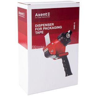 Axent, Диспенсер-пістолет для пакувального скотчу 50 мм, червоно-чорний