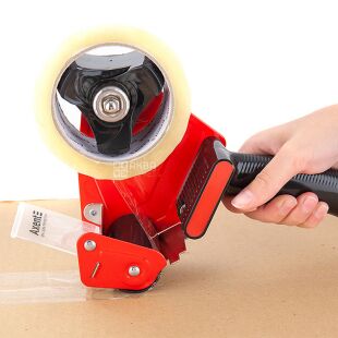 Axent, Диспенсер-пістолет для пакувального скотчу 50 мм, червоно-чорний