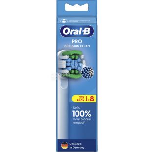 Oral-B Pro Precision Clean, 8 шт., Орал-Бі, Насадки для електричної зубної щітки, Точне чищення