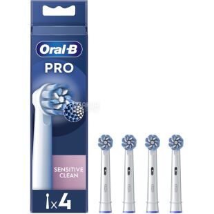 Oral-B Pro Sensitive Clean, 4 шт., Орал-Бі, Насадки для електричної зубної щітки