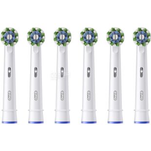 Oral-B Pro Cross Action, 6 шт., Орал-Би, Насадки для электрической зубной щётки, белые
