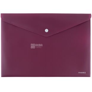 Axent Earth colors, Папка на кнопке А4 Акцент, бордовая