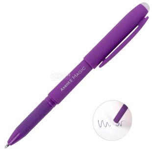 Axent Magic, 1 шт., ручка гелевая с резинкой Акцент, фиолетовая, 0,7мм