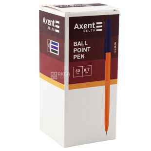 Axent DB 2050, 50 шт., Ручка кулькова Акцент, 0,7мм, фіолетова 