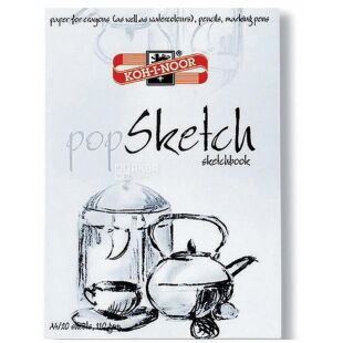 Koh-i-Noor, Альбом для скетчів А4, 20 аркушів, 110 г/м2  