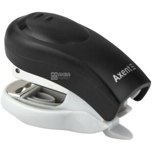 Axent Welle, Степлер пластиковый на 10 листов Акцент, №24/6, черный