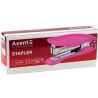 Axent Ultra, Степлер пластиковый Акцент на 12 листов, №10, розовый