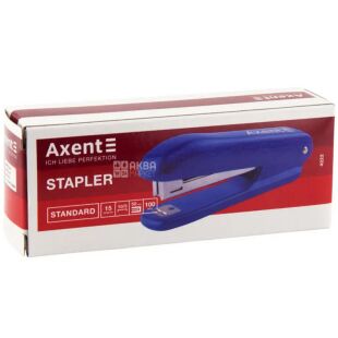 Axent Standard, Степлер пластиковый Акцент на 15 листов, №10/5, синий