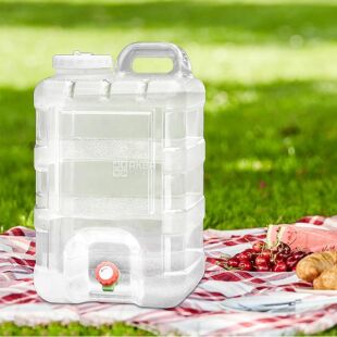 Бутыль Канистра для воды с краном 24 л поликарбонатная с ручкой, ViO PC-TV 24L