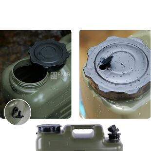 Бутель Каністра 11 л для води з краном та ручкою, зелений, ViO PET-TG 11L