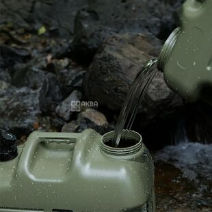 Бутель Каністра 11 л для води з краном та ручкою, зелений, ViO PET-TG 11L