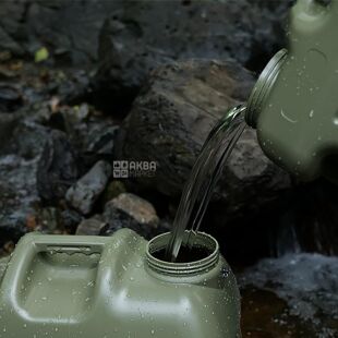 Бутель Каністра 18.5 л для води з краном та ручкою, зелений, ViO PET-TG 18.5L