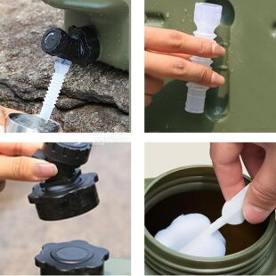 Бутыль Канистра 18.5 л для воды с краном и ручкой, зеленая, ViO PET-TG 18.5L  