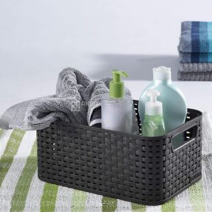 Curver Style, 7 л, Корзина с ручками пластиковач Курвер, черный