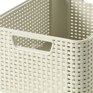 Curver Style, 7 л, Корзина с ручками пластиковая Курвер, айвори