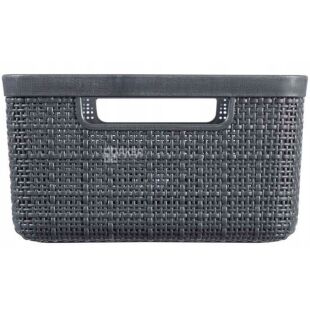 Curver Jute, 4,5 л, Кошик з ручками пластиковий Курвер, графіт 