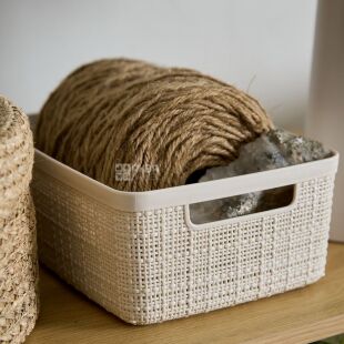 Curver Jute, 4,5 л, Корзина с ручками пластиковый Курвер, айвори