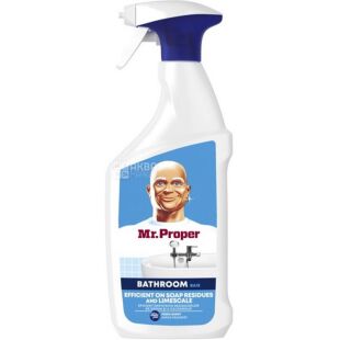 Mr. Proper Bathroom, 800 мл, Мистер Пропер, Средство для чистки ванн, Свежий аромат, спрей