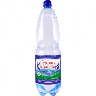Буковія квасова, 1,5 л, Вода минеральная сильногазированная, ПЭТ
