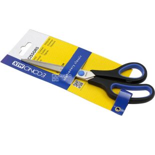 Economix, Ножницы офисные, 22 см, с резиновыми вставками, Эконмикс