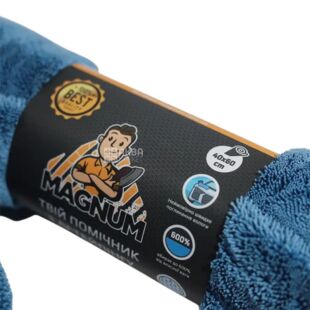 Magnum Double Twist, 400х600 мм, Серветка-Мікрофібра двостороння для витирання автомобільних поверхонь, Магнум, блакитна