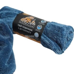 Magnum Double Twist, 400х600 мм, Серветка-Мікрофібра двостороння для витирання автомобільних поверхонь, Магнум, блакитна
