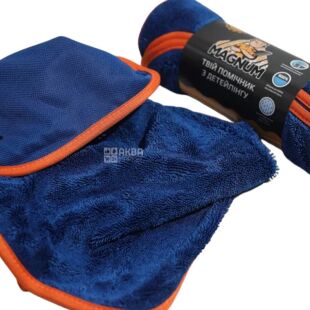 Magnum, 550х750мм, Серветка-Мікрофібра для протирання автомобільних поверхонь, Магнум, синя