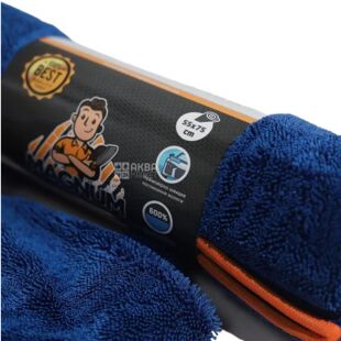 Magnum, 550х750мм, Серветка-Мікрофібра для протирання автомобільних поверхонь, Магнум, синя