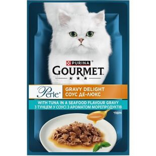 Gourmet Perle, 85 г, Корм для котов, Мини филе с тунцом в соусе, Гурмэ