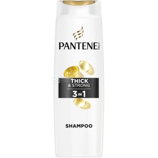 Pantene Pro-V Thick&Strong 3 в 1, 325 мл, Пантин, Шампунь-кондиционер Густые и сильные волосы